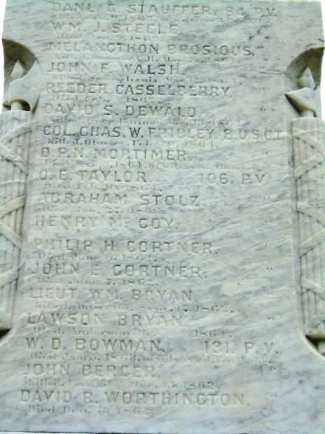 MUNCY AND VICINITY CIVIL WAR MEMORIAL STONE D