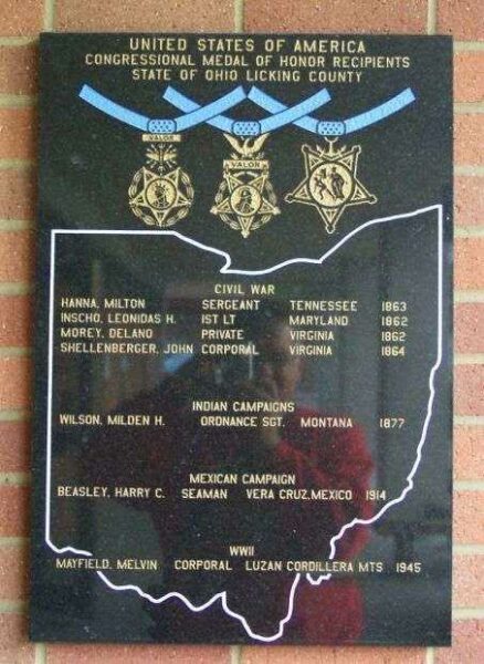 LICKING COUNTY MEDAL OF HONOR MEMORIAL PLAQUE