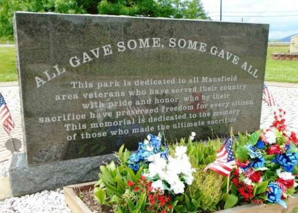 MANSFIELD VETERANS OF ALL WARS MEMORIAL BACK