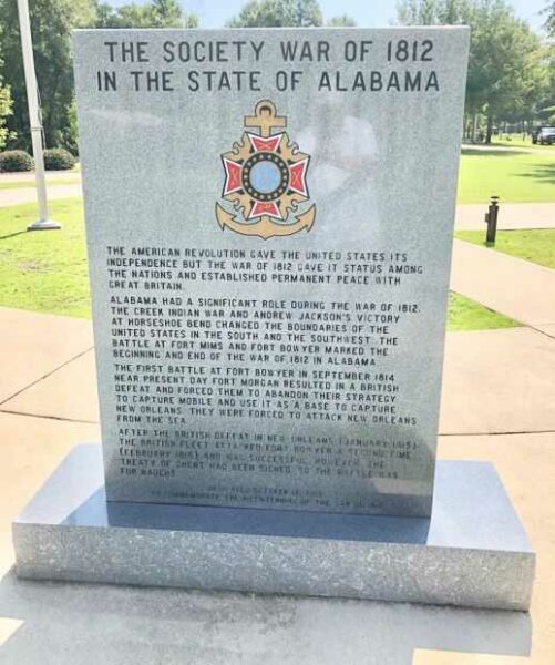 BALDWIN COUNTY THE SOCIETY WAR OF 1812 MEMORIAL