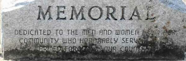 SINKING SPRING VETERANS MEMORIAL CROSS DEDICATION STONE