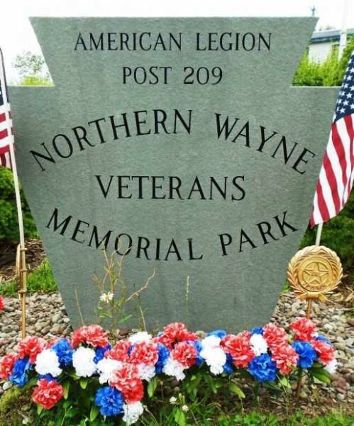 NORTHERN WAYNE VETERANS MEMORIAL PARK STONE