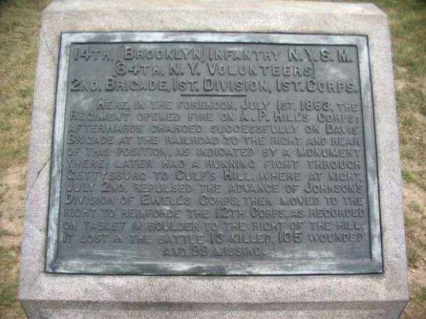 14TH (BROOKLYN) INFANTRY N.Y.S.M. WAR MEMORIAL