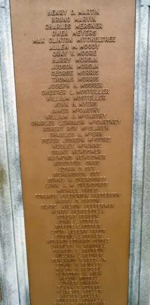 SEVENTH AND ELEVENTH WARDS WORLD WAR MEMORIAL PLAQUE G