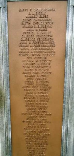 SEVENTH AND ELEVENTH WARDS WORLD WAR MEMORIAL PLAQUE E