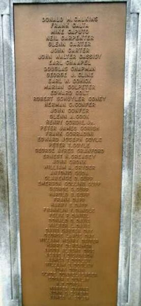 SEVENTH AND ELEVENTH WARDS WORLD WAR MEMORIAL PLAQUE D