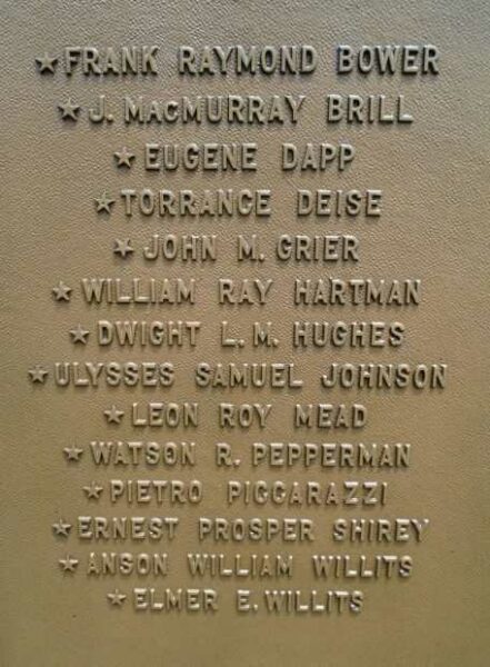 SEVENTH AND ELEVENTH WARDS WORLD WAR MEMORIAL PLAQUE B