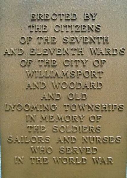 SEVENTH AND ELEVENTH WARDS WORLD WAR MEMORIAL PLAQUE A
