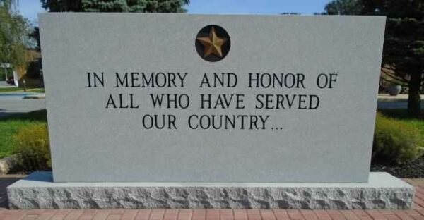 WHITEHALL ALL WHO SERVED MEMORIAL DEDICATION STONE