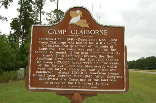 CAMP CLAIBORNE WAR MEMORIAL MARKER