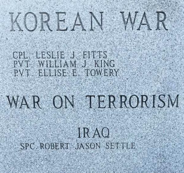 MCLEAN COUNTY WAR MEMORIAL STONE C