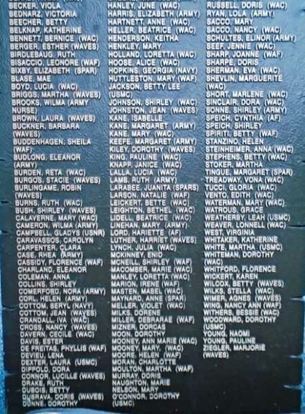 CORTLAND COUNTY WOMEN’S VETERANS MEMORIAL PLAQUE B