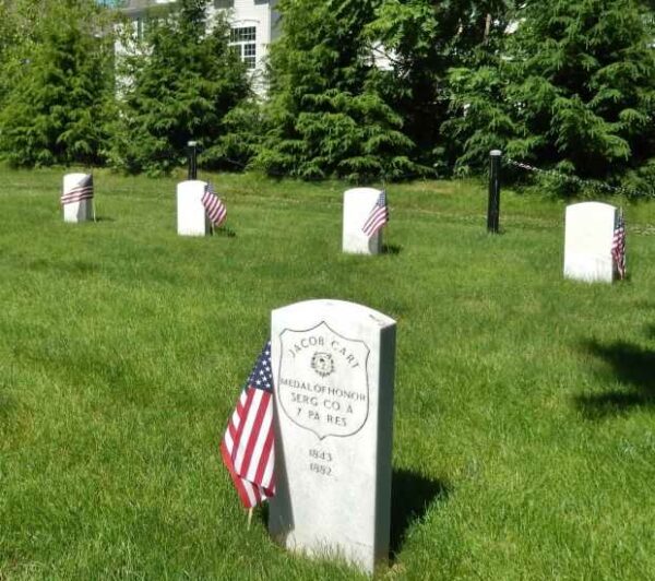 JACOB CART MEDAL OF HONOR WAR MEMORIAL GRAVE STONE