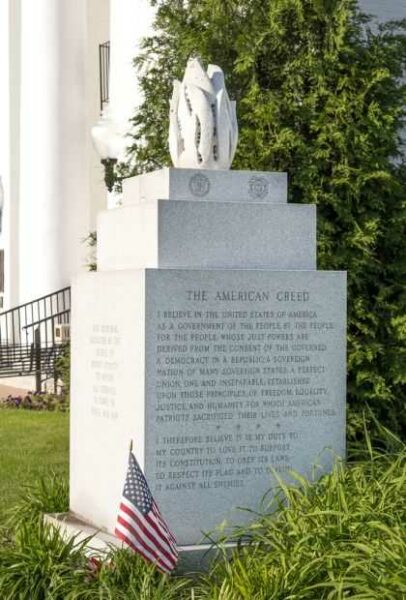 BROWN COUNTY THE AMERICAN CREED VETERANS MEMORIAL