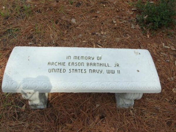 WILDWOOD GARDEN CLUB WORLD WAR II MEMORIAL PINE TREES BENCH B