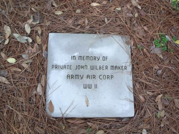 WILDWOOD GARDEN CLUB WORLD WAR II MEMORIAL PINE TREES TABLET C