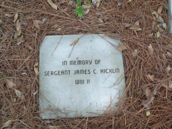 WILDWOOD GARDEN CLUB WORLD WAR II MEMORIAL PINE TREES TABLET B