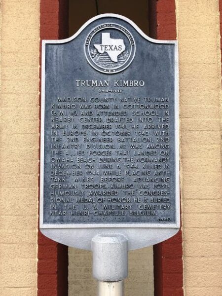 TRUMAN KIMBRO MEDAL OF HONOR WAR MEMORIAL MARKER