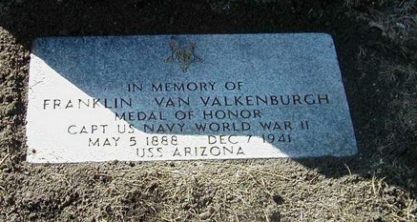 FRANKLIN VAN VALKENBURG MEDAL OF HONOR WAR MEMORIAL GRAVESTONE