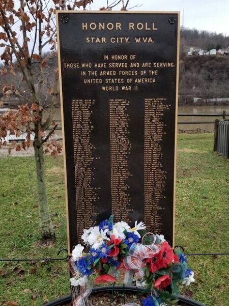 STAR CITY, W.V.A. HONOR ROLL WORLD WAR II MEMORIAL