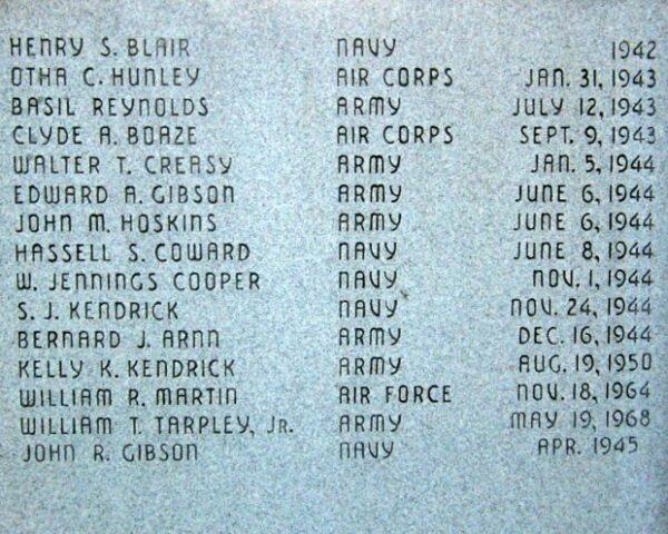 CALLANDS WAR MEMORIAL HONOR ROLL STONE