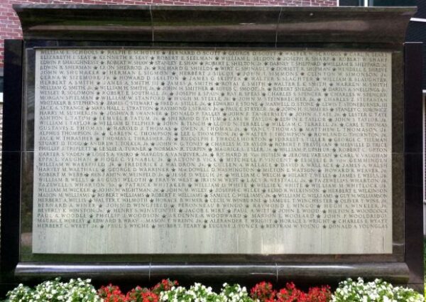 RICHMOND MEMORIAL HOSPITAL FOUNDATION WWII MEMORIAL GARDENS & WALL SECTION E