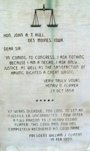 2ND LT. HENRY OSSIAN FLIPPER MEMORIAL STONE D