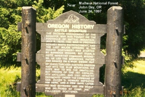 BATTLE MOUNTAIN MEMORIAL MARKER