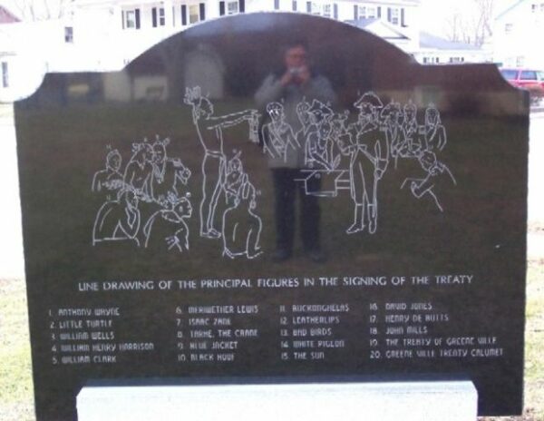 SIGNING OF THE TREATY OF GREEN VILLE MEMORIAL BACK