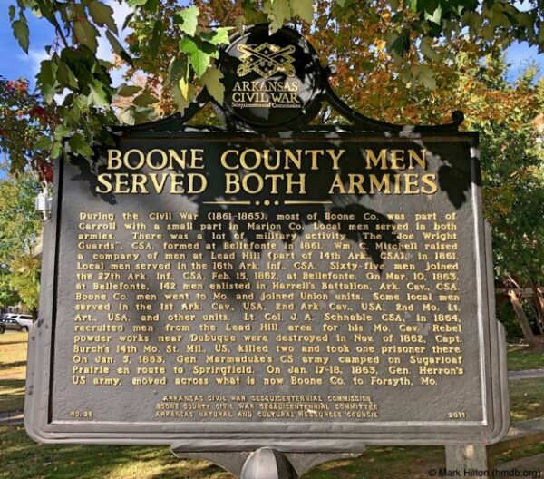 BOONE COUNTY MEN SERVED BOTH ARMIES MEMORIAL MARKER
