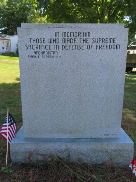 PLAINFIELD AFGHANISTAN SUPREME SACRIFICE WAR MEMORIAL