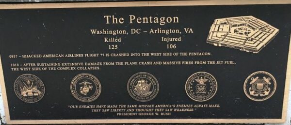ELKS CLUB #2709 SEPTEMBER 11, 2001 WAR MEMORIAL PLAQUE C