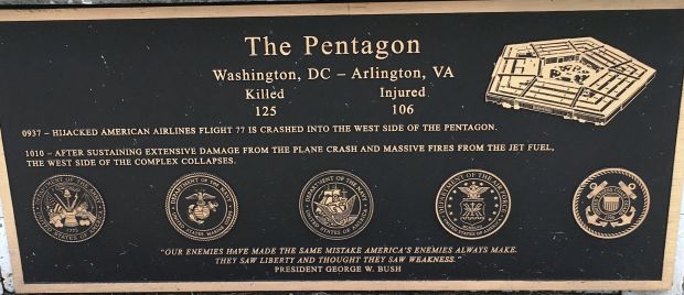 ELKS CLUB #2709 SEPTEMBER 11, 2001 WAR MEMORIAL PLAQUE C
