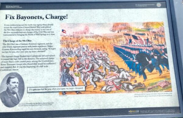 FIX BAYONETS, CHARGE! WAR MEMORIAL PANEL
