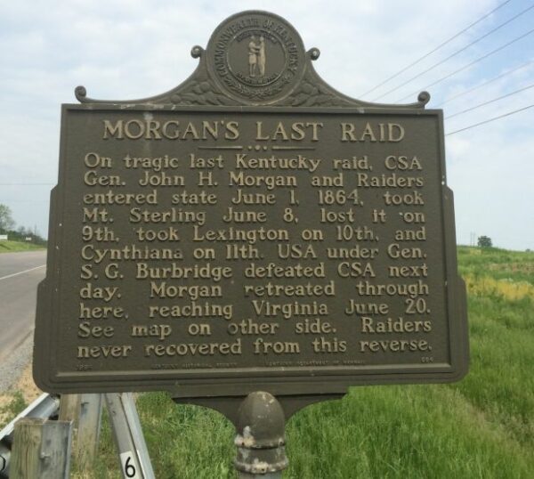 MORGAN’S LAST RAID WAR MEMORIAL MARKER MAYSVILLE