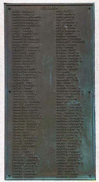 LE ROY CIVIL WAR MEMORIAL PLAQUE A
