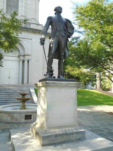 LAFAYETTE COLLEGE REVOLUTIONARY WAR MEMORIAL STATUE