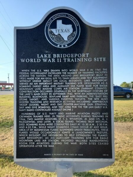 LAKE BRIDGEPORT WORLD WAR II TRAINING SITE MEMORIAL MARKER
