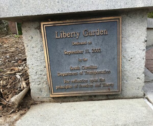 LIBERTY GARDEN SEPTEMBER 11, 2001 MEMORIAL PLAQUE B