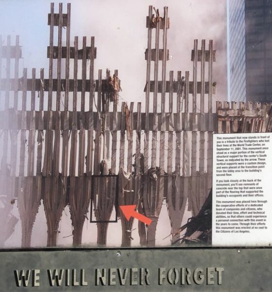 LOS ANGELES WE WILL NEVER FORGET MEMORIAL PLAQUE