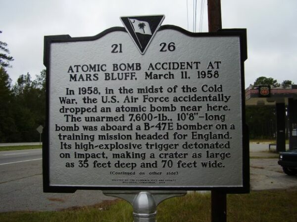 ATOMIC BOMB ACCIDENT MEMORIAL MARKER FRONT