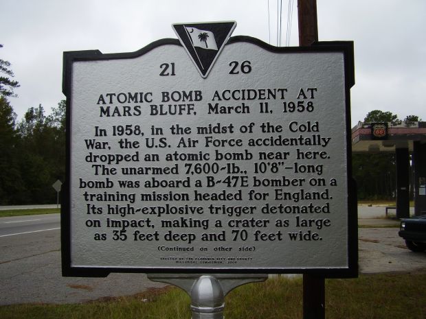 ATOMIC BOMB ACCIDENT MEMORIAL MARKER FRONT