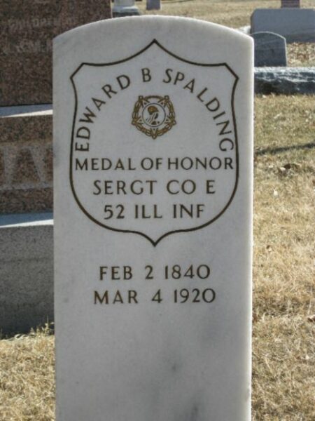 EDWARD B SPALDING MEDAL OF HONOR MEMORIAL GRAVESTONE