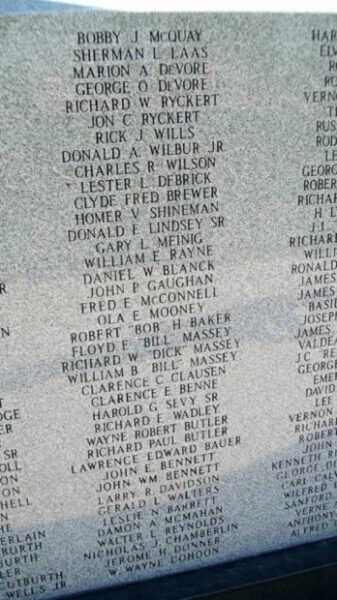 MIAMI COUNTY VETERANS MEMORIAL STONE N