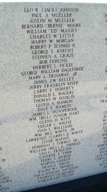 MIAMI COUNTY VETERANS MEMORIAL STONE K