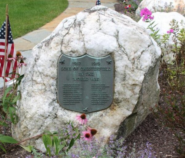 SONS OF CHESTERFIELD WORLD WAR MEMORIAL
