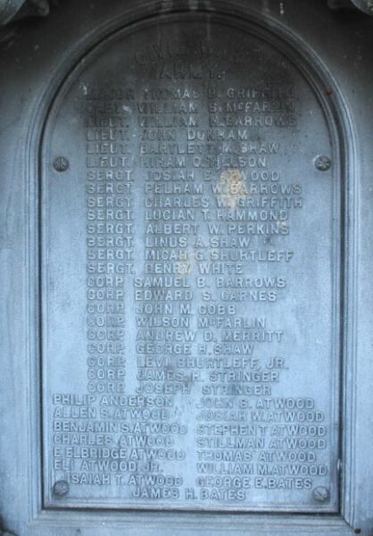 CARVER SOLDIERS AND SAILORS MEMORIAL PLAQUE A