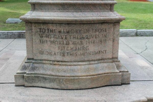 TOWN OF FITCHBURG WORLD WAR MEMORIAL DEDICATION STONE