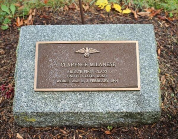 CLARENCE MILANESE WAR MEMORIAL PLAQUE
