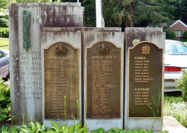 PINE HILL HONOR ROLL WAR MEMORIAL